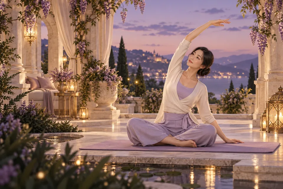 Yoga garden artwork